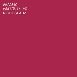 #AA254C - Night Shadz Color Image